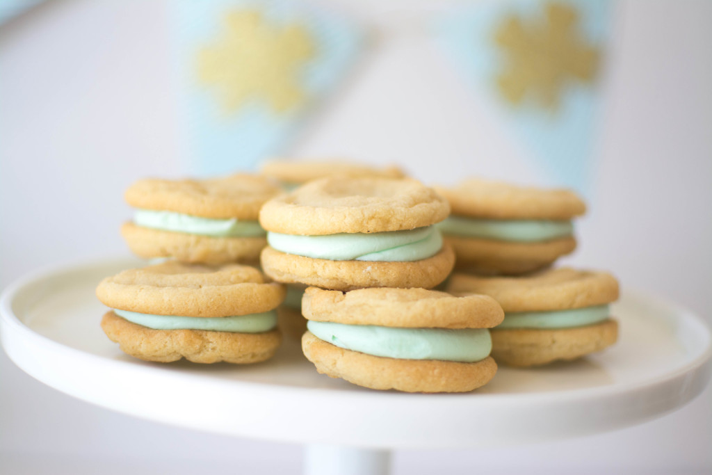 Sandwich Sugar Cookies with Bailey’s Buttercream Filling