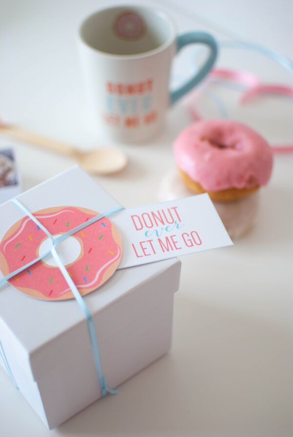 Donut Mug Gift Idea + Free Printables - TWINKLE TWINKLE LITTLE PARTY