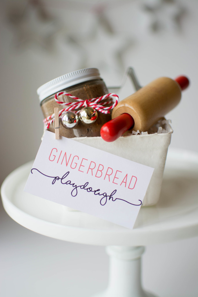 Gingerbread Playdough + Free Tags