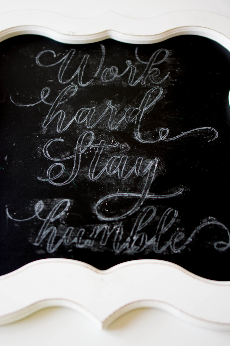 DIY Calligraphy Chalkboard Sign