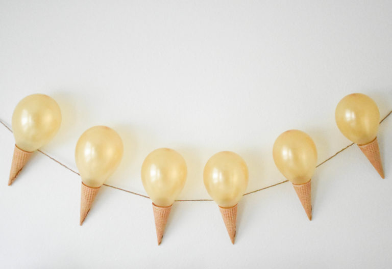 DIY Ice Cream Cone Party Garland