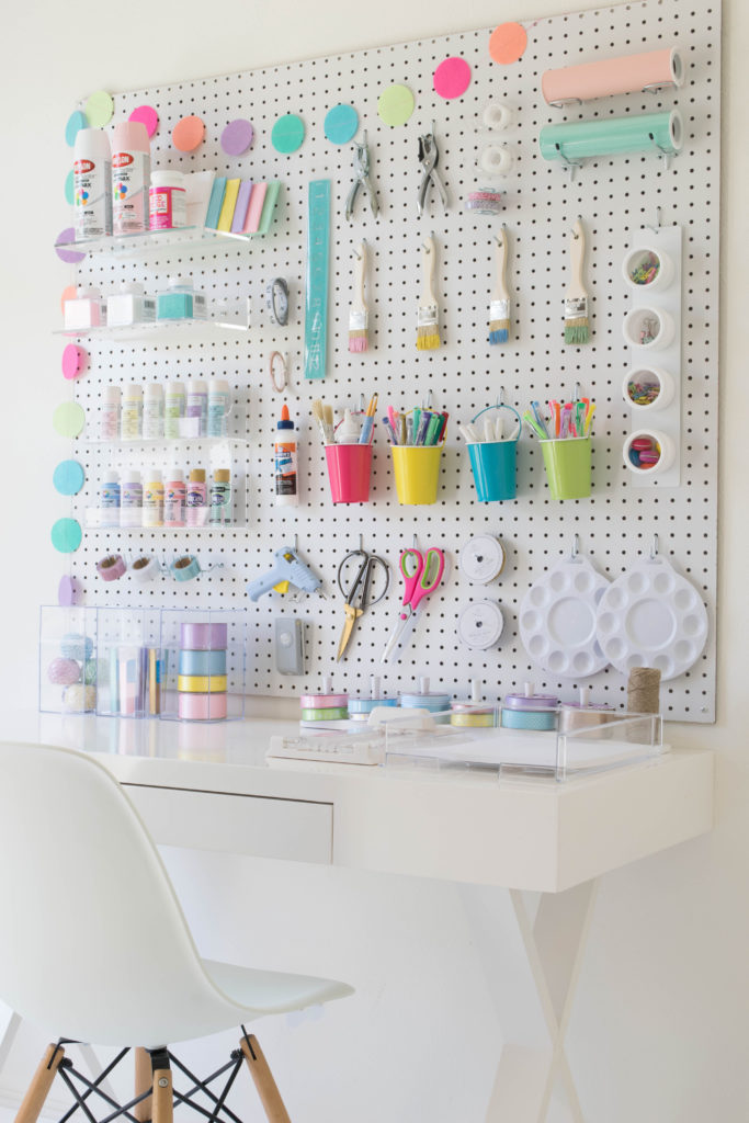 DIY crafting tool station with wall organizer - Crafty Nest