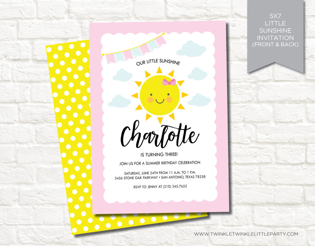 Host An Adorable You Are My Sunshine Party