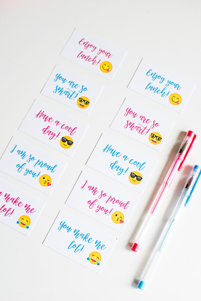 Free Emoji School Lunch Notes for your Yumbox