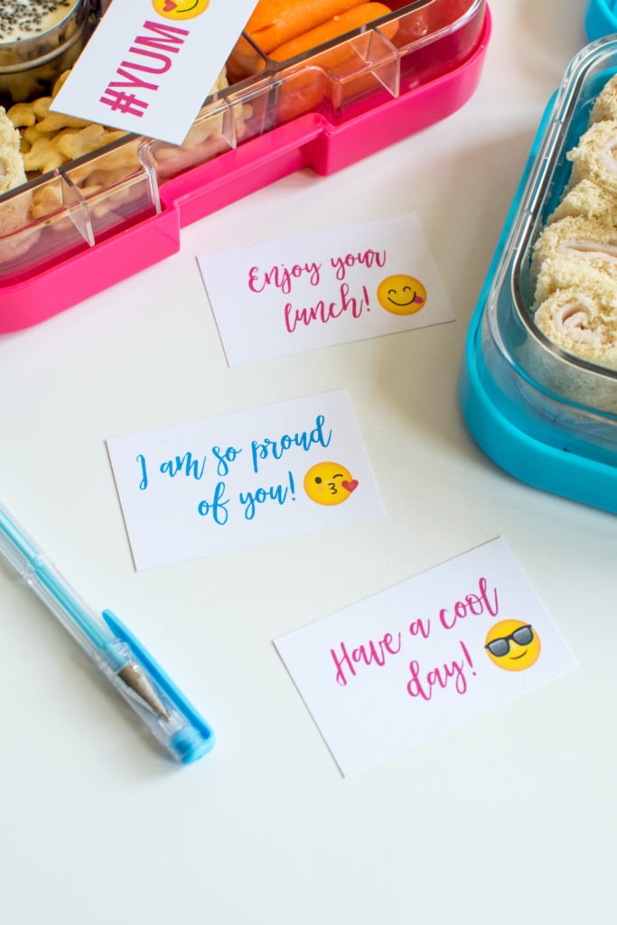 Free Emoji School Lunch Notes for your Yumbox