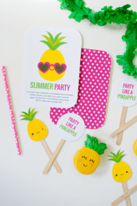 'Party like a Pineapple' Party Ideas + FREE printables