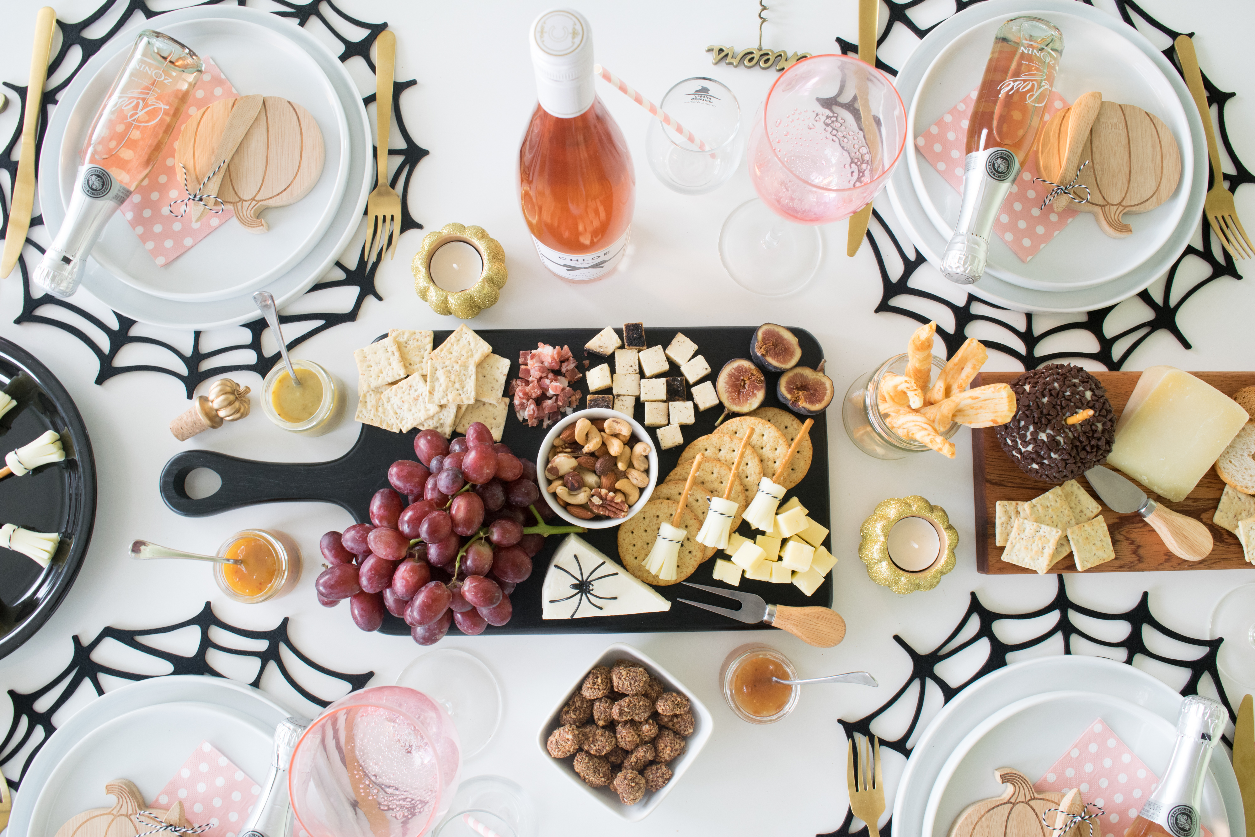 How to host a Halloween Inspired Wine & Cheese Girls' Night In Party