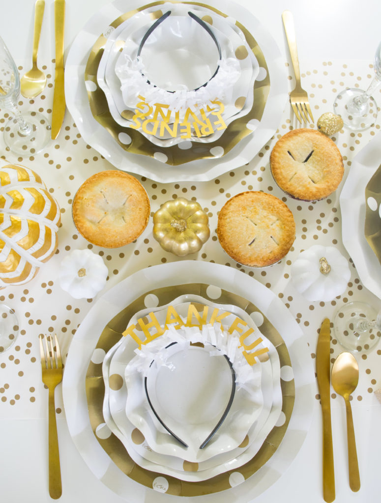 How to set up a White & Gold Fall Friendsgiving Tablescape