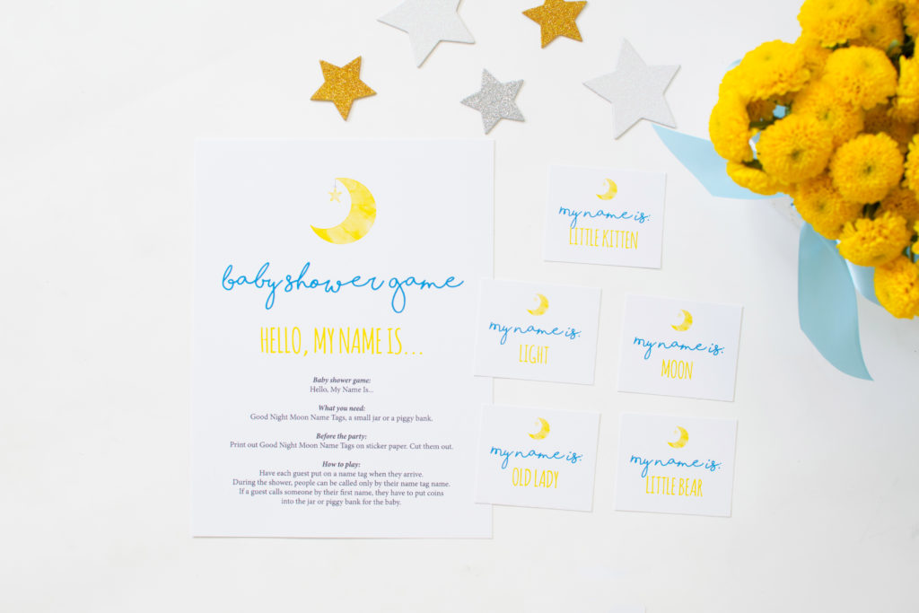 Good Night Moon Baby Shower Game Free Printables