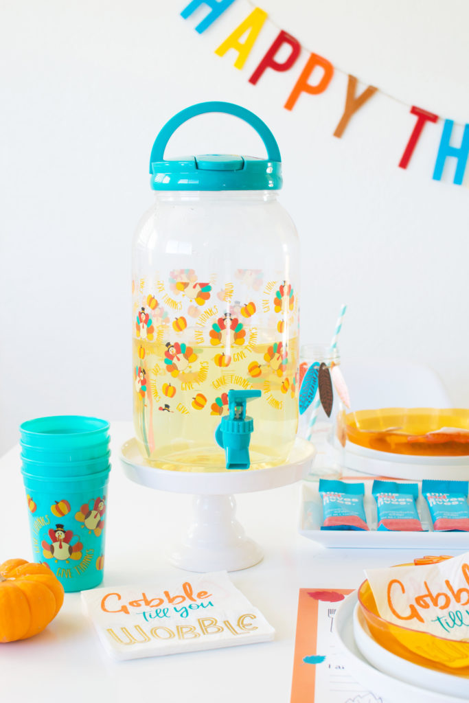 Kids Thanksgiving table and a bar that saves lives