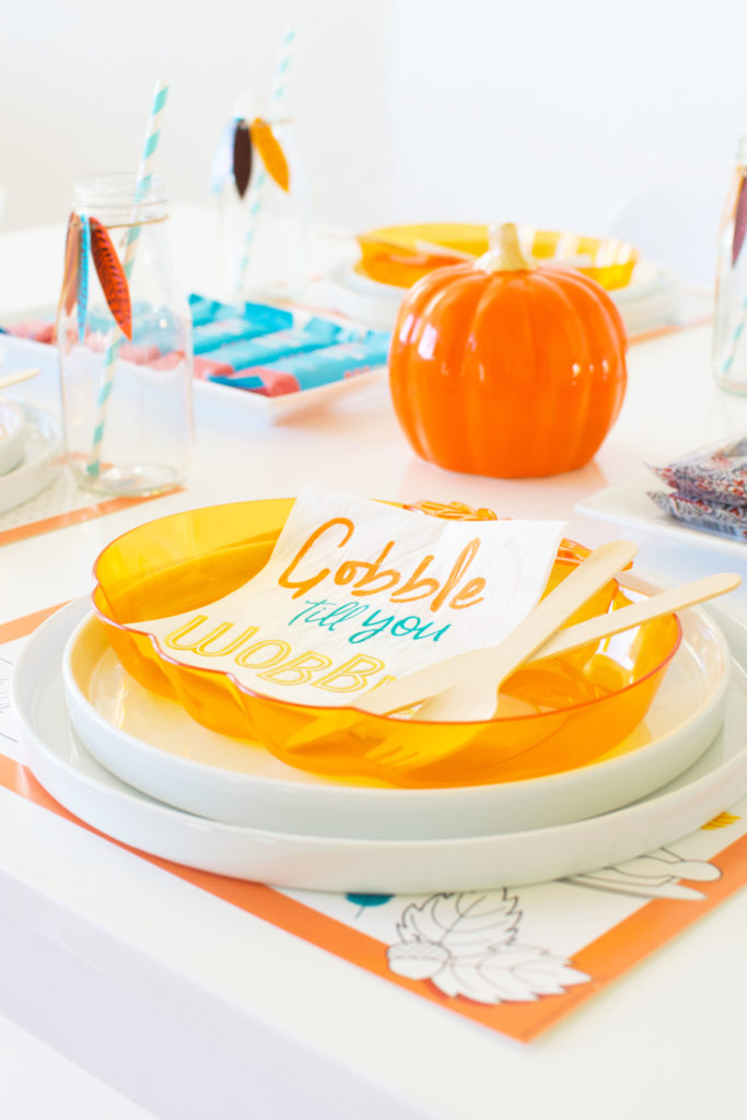Kids Thanksgiving table and a bar that saves lives