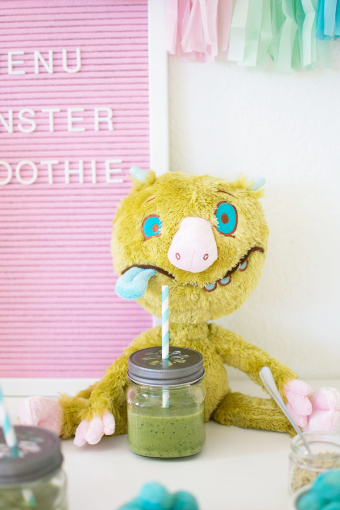 Playdate with Leonardo the Terrible monster. Green Smoothie reci