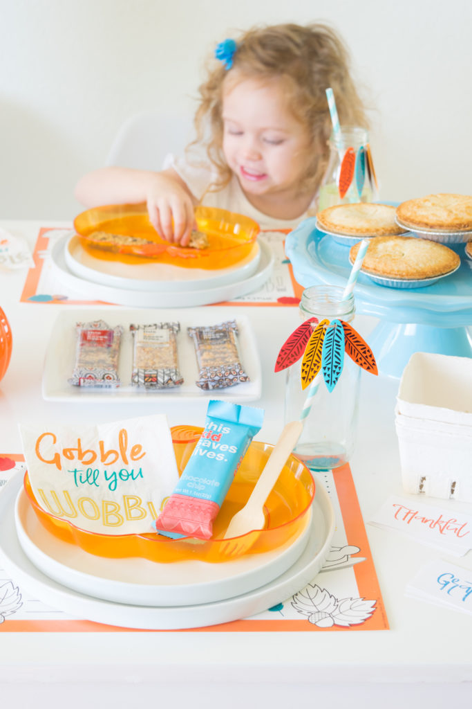Kids Thanksgiving table and a bar that saves lives