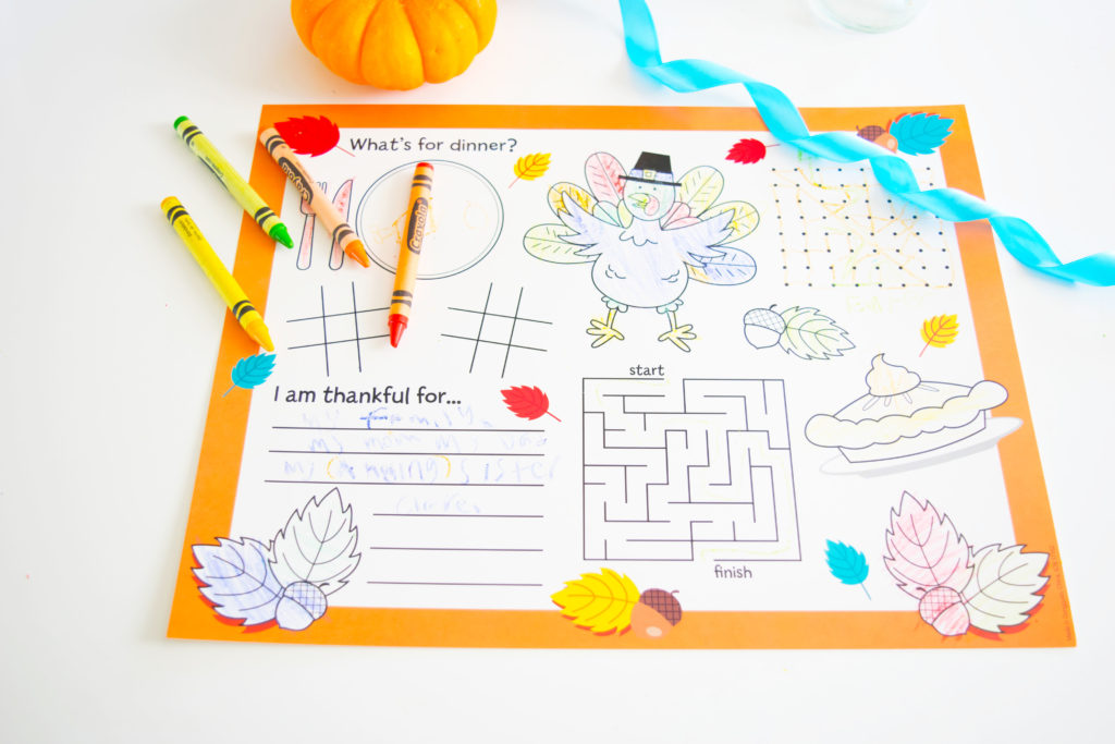Kids Thanksgiving table and a bar that saves lives