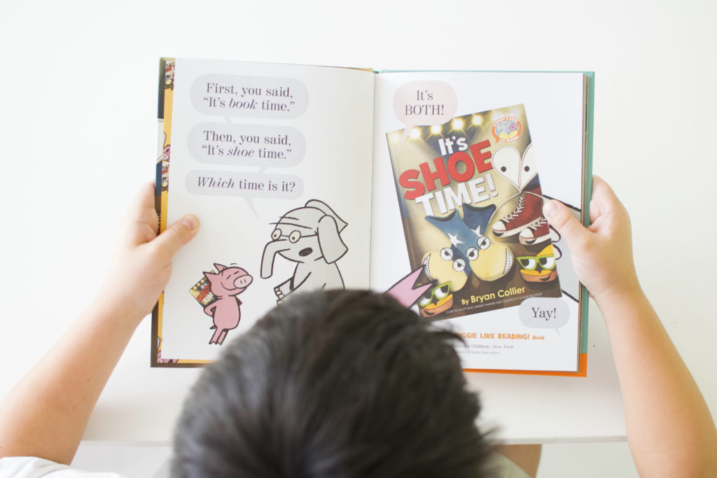 It&rsquo;s Shoe Time!&nbsp;by Bryan Collier. This is the newest book in Mo Willems&rsquo;&nbsp;Elephant & Piggie Like Reading!&nbsp;series