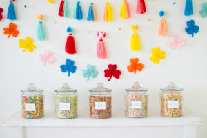 Surprise the kids with a Rainbow Inspired Saint’s Patrick’s Day Cereal Station