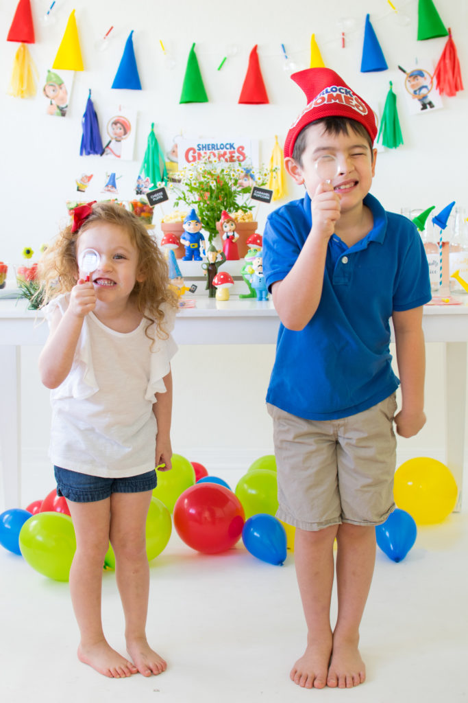 REFRESHMENTS Pink lemonade is always a hit. Make it extra fun by adding frozen berries and serve it in a pitcher. I designed 'Gnome Juice' juice labels for soda bottles and completed the look by adding fun paper straws and mini felt gnome hats (see tutorial below)