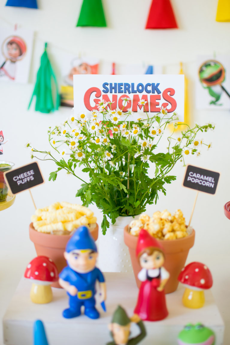 A Garden Themed Sherlock Gnomes Party + Free Printables