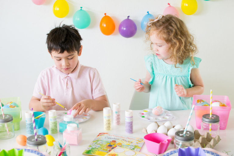 Kids Easter Egg Decorating with The Berenstain Bears