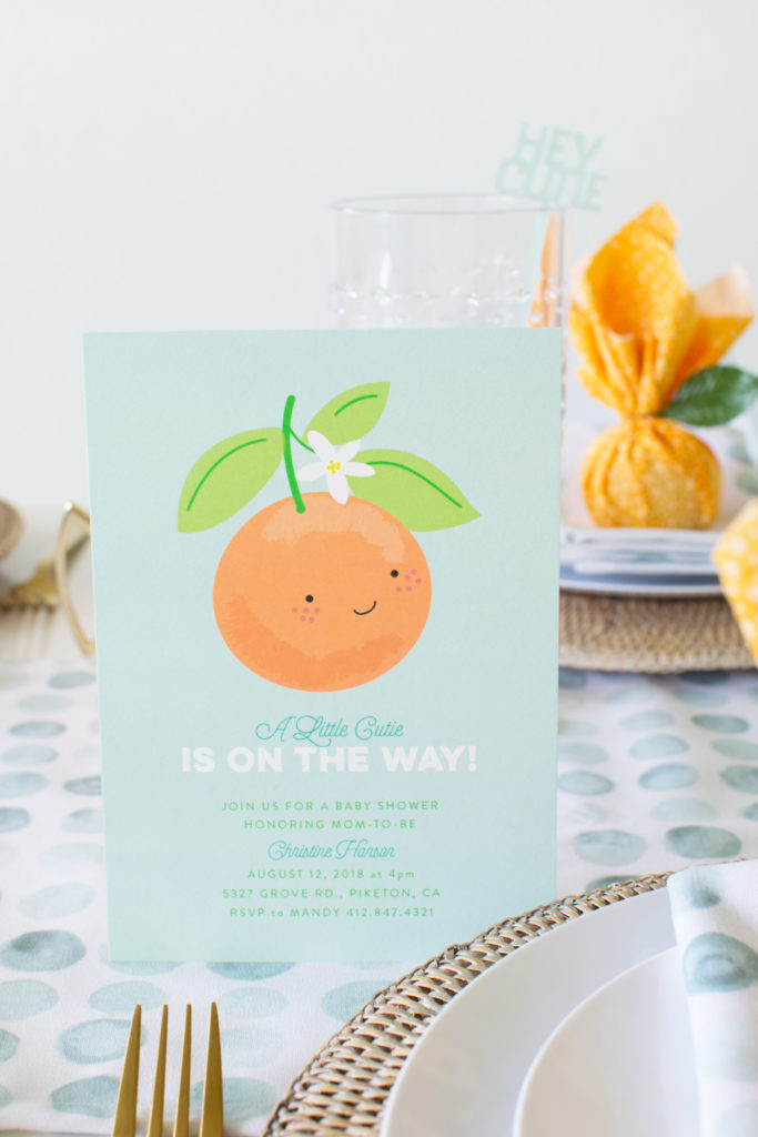 A Little Cutie is on the way Baby Shower Invitation