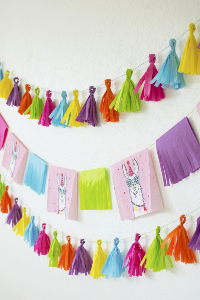 DIY Llama Fiesta Fringe Garland and Tassel Banner