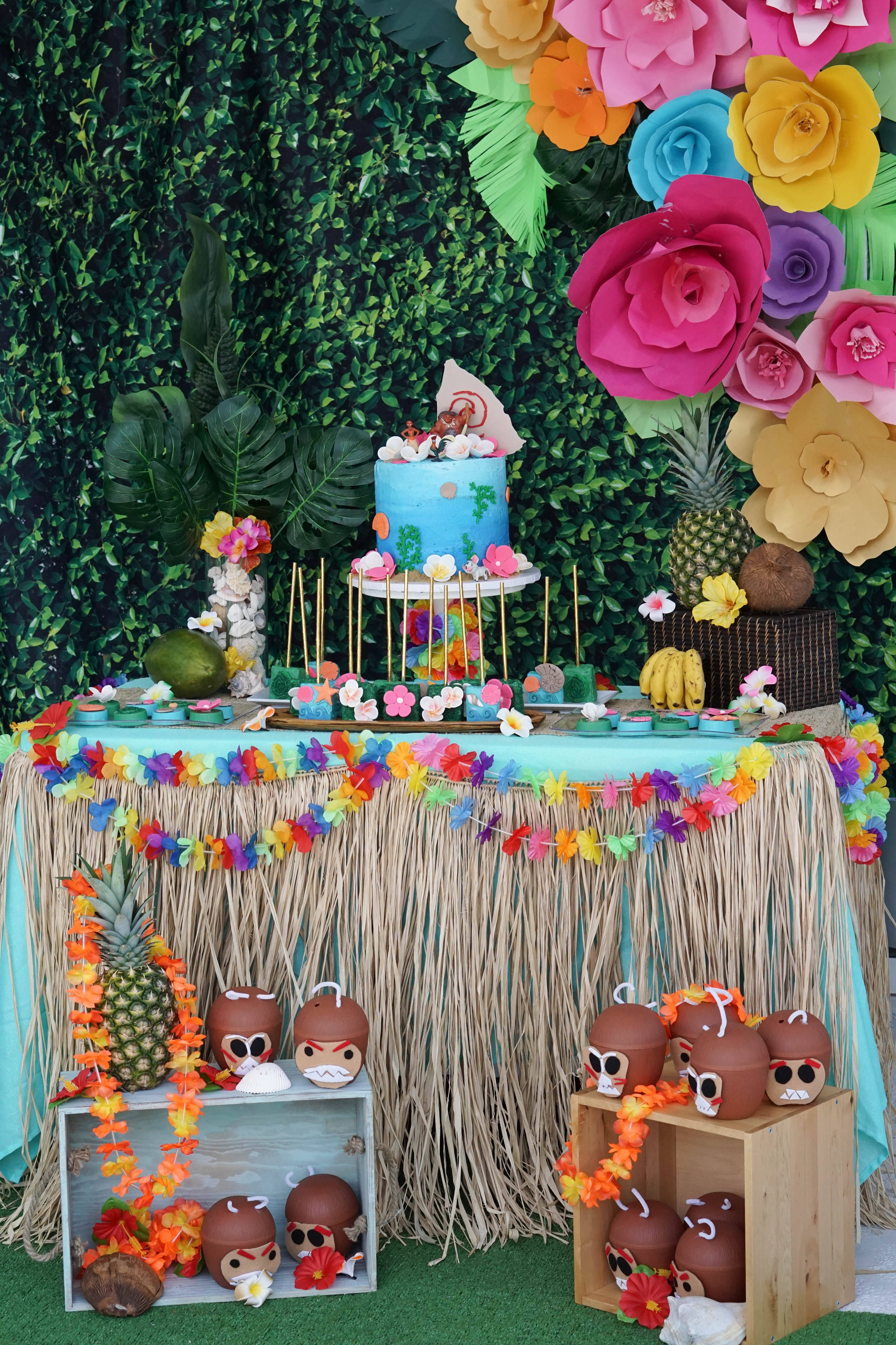 Moana Birthday DIY Kit Paper Flowers Tropical Party Moana - Etsy