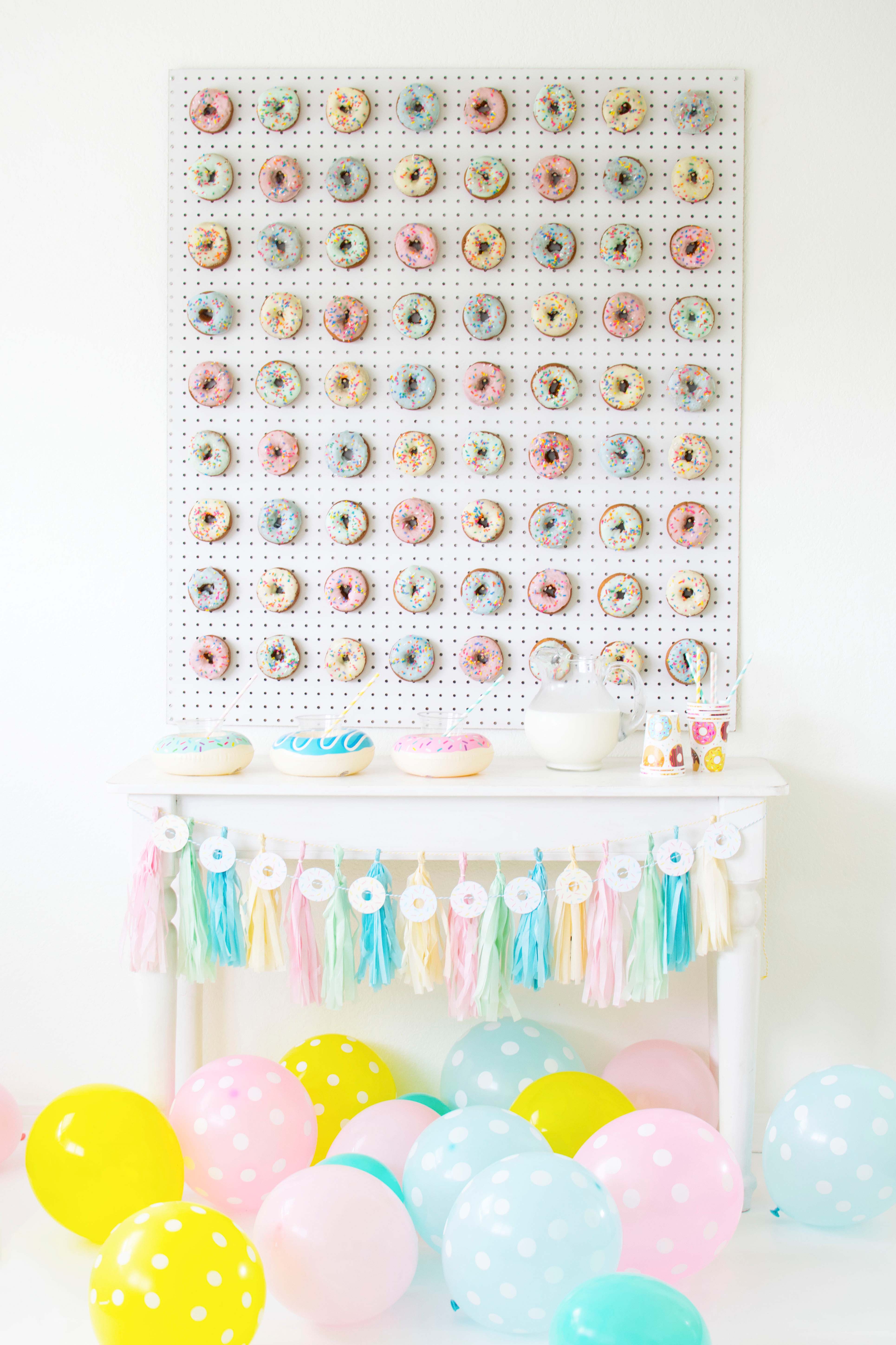 DIY Donut Wall stepbystep tutorial for your next donut theme party
