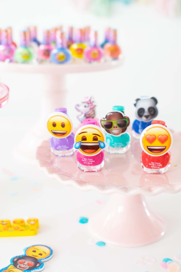 Throw a fun Emoji Spa Party with kid-friendly spa and beauty products