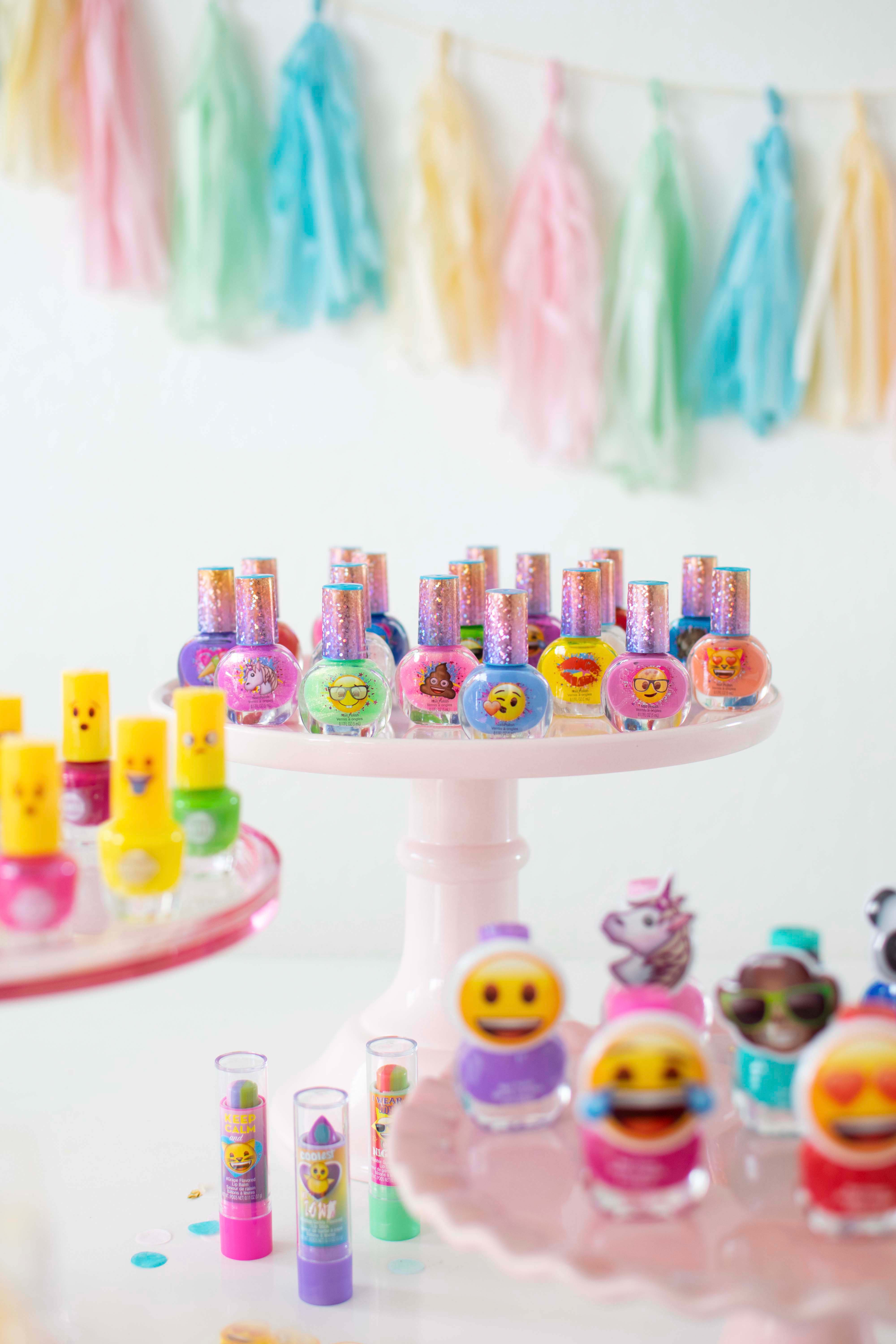 Throw a fun Emoji Spa Party with kid-friendly spa and beauty products