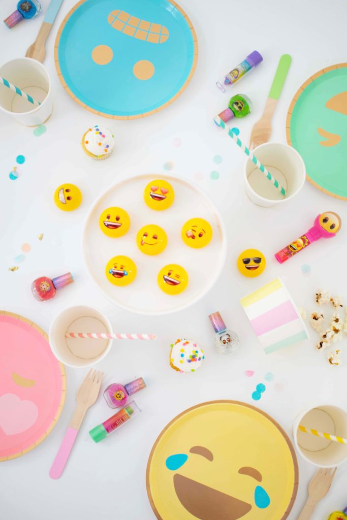 Throw a fun Emoji Spa Party with kid-friendly spa and beauty products