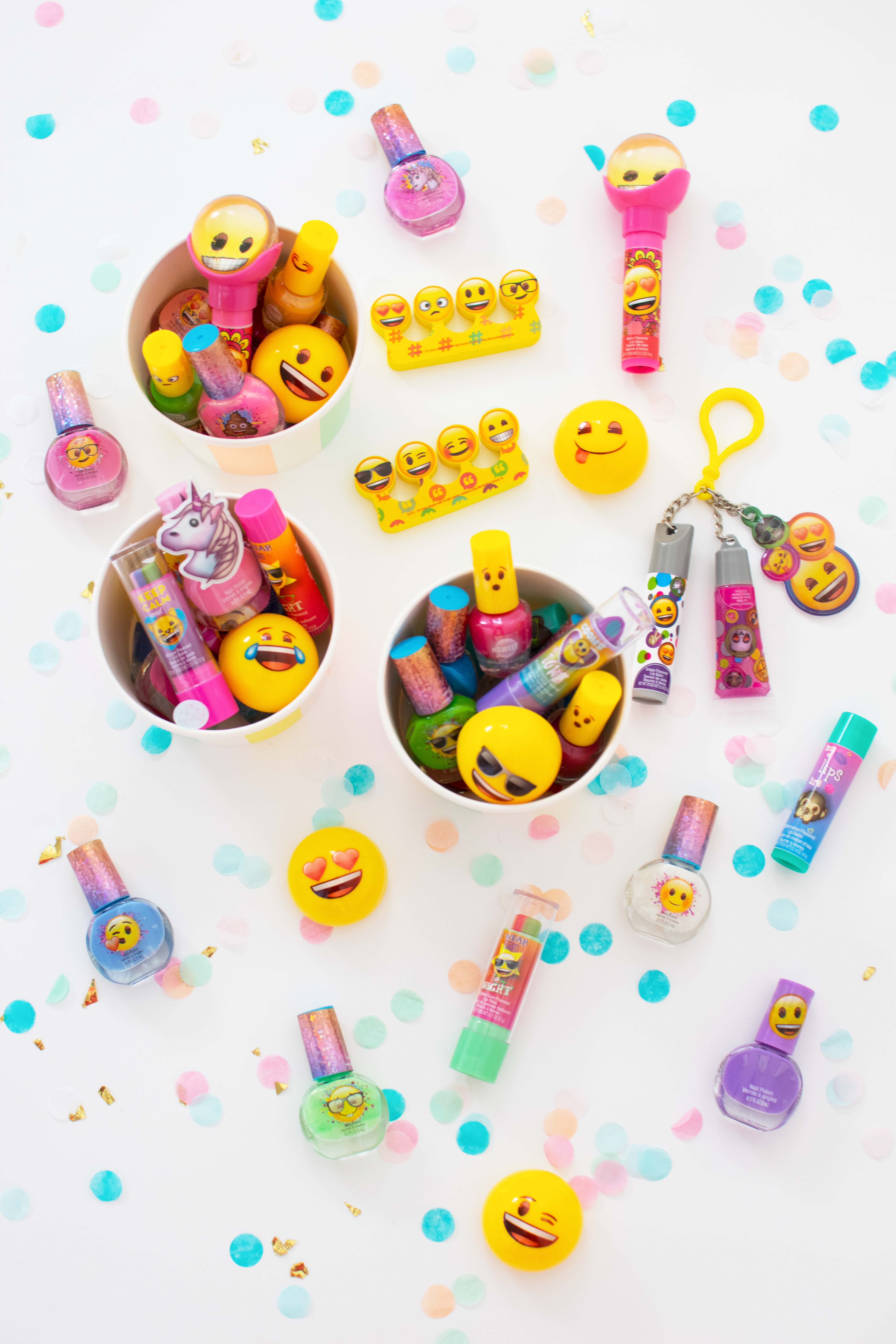 Throw a fun Emoji Spa Party with kid-friendly spa and beauty products