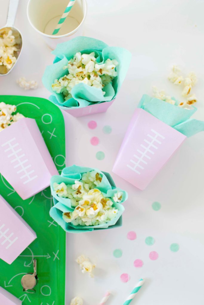 Free Printable Football Popcorn Boxes for Game Day