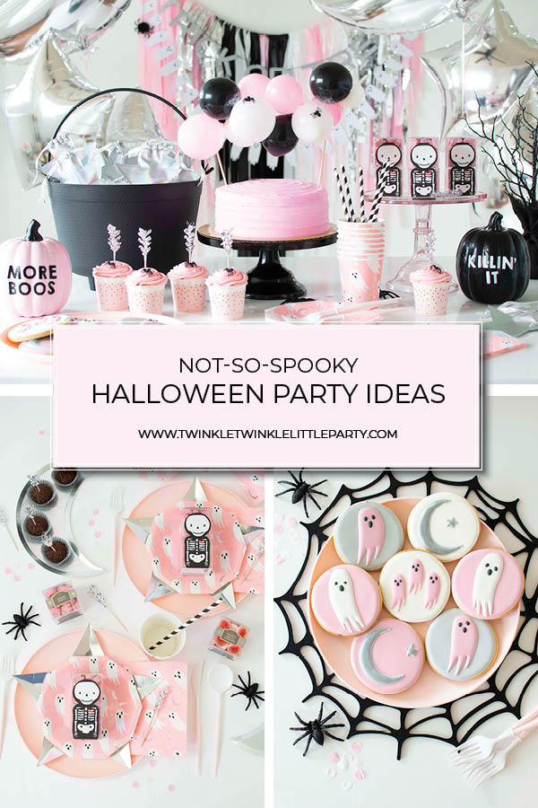 Printable Halloween Backdrop Ghost Backdrop Pink Halloween Not So Scary 