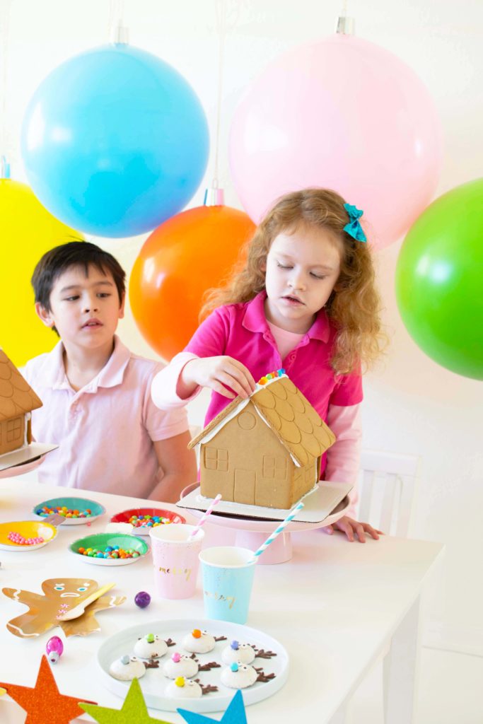 Set up the cutest Gingerbread House Decorating Station
