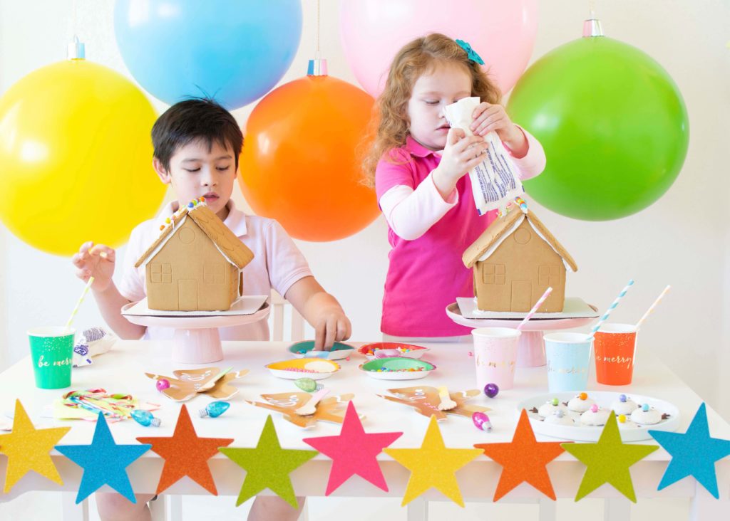 Set up the cutest Gingerbread House Decorating Station