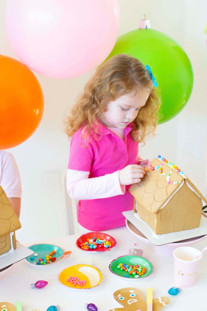 Set up the cutest Gingerbread House Decorating Station