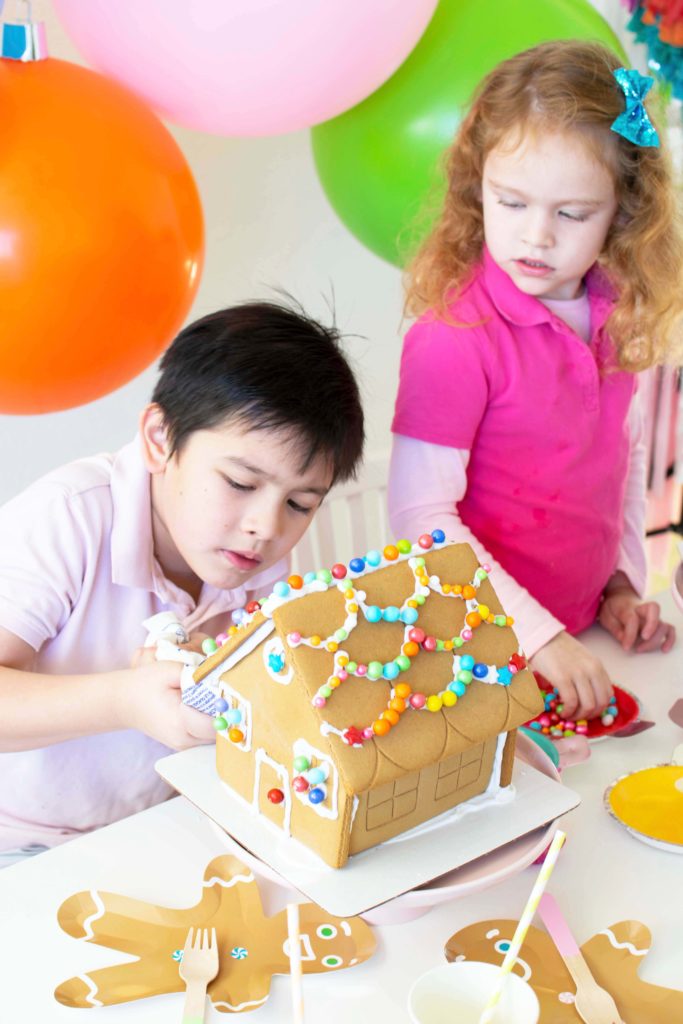 Set up the cutest Gingerbread House Decorating Station