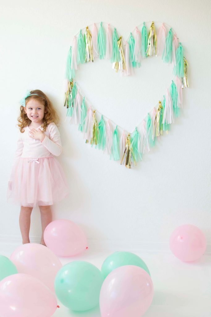 DIY Tassel Heart Backdrop