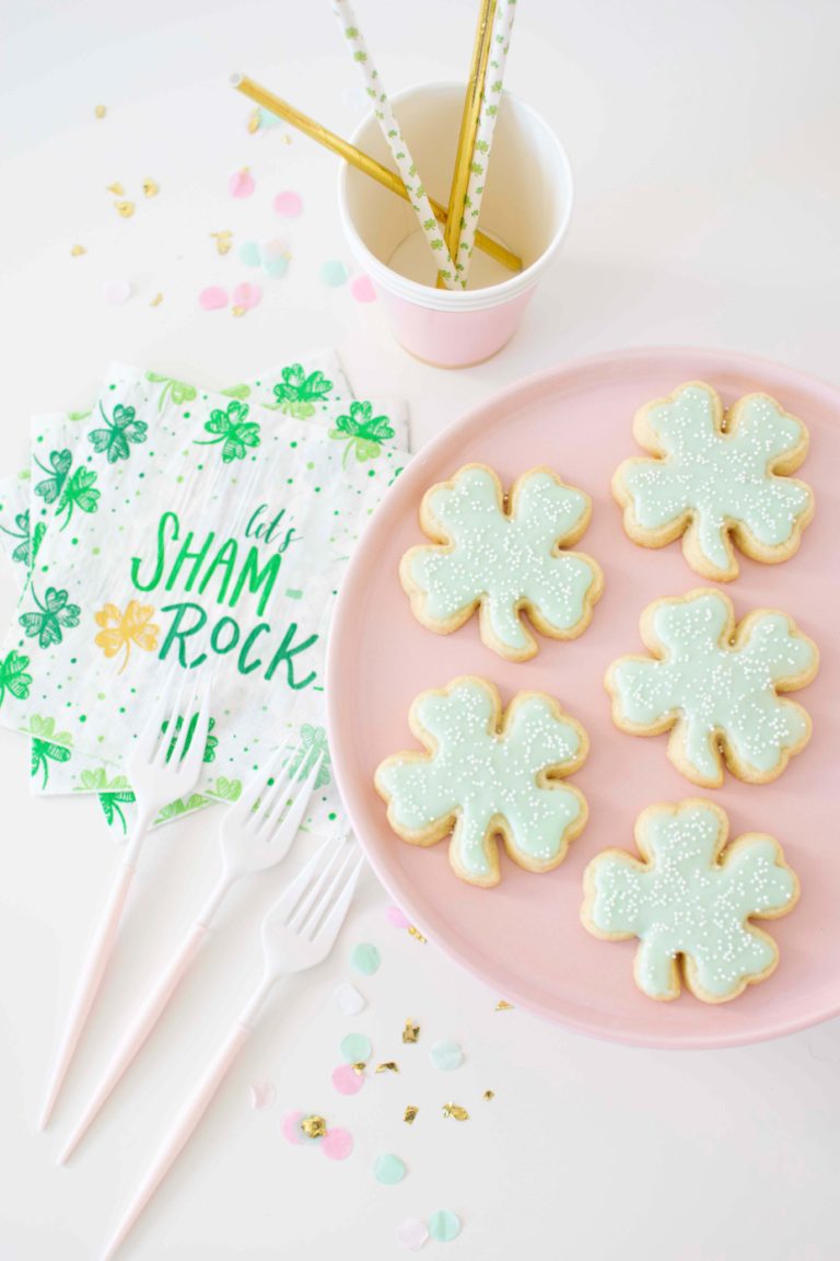 Saint Patrick&rsquo;s Day Shamrock Sugar Cookies