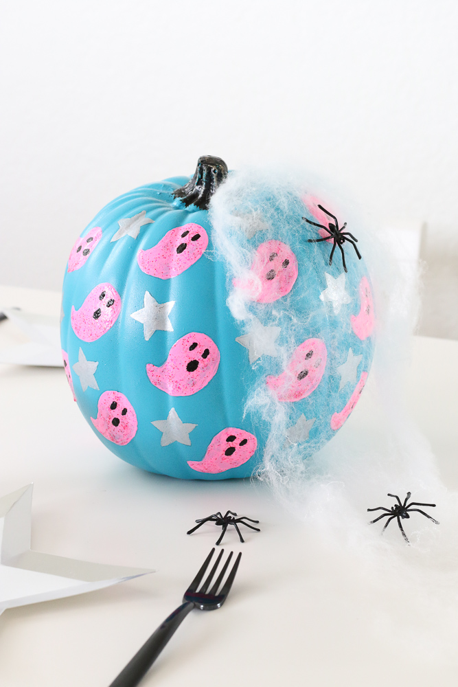 DIY Ghost and Stars Halloween Pumpkin with Michaels Stores