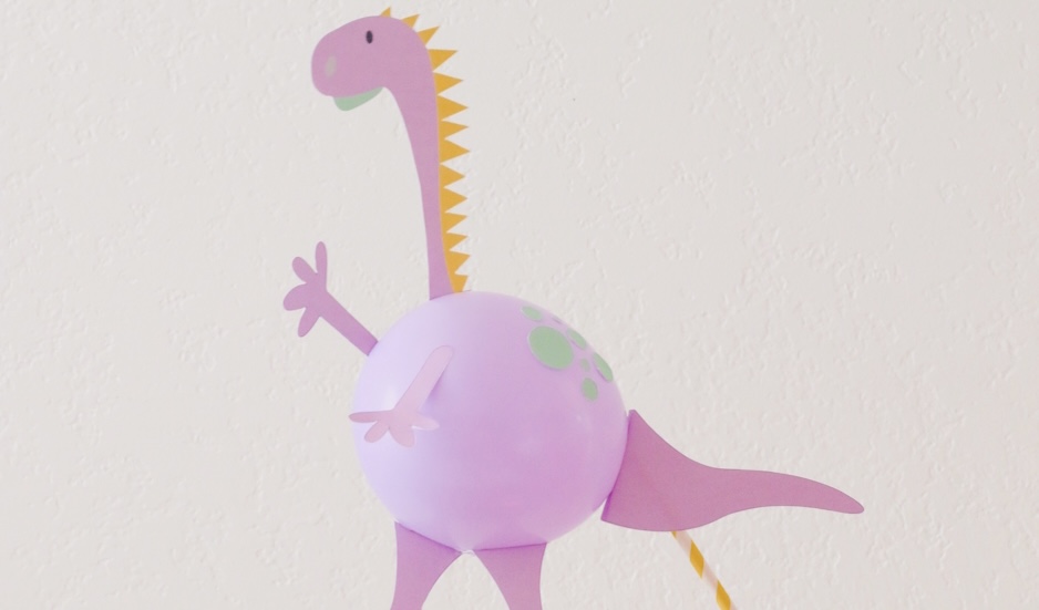 The Cutest DIY Dinosaur Balloon