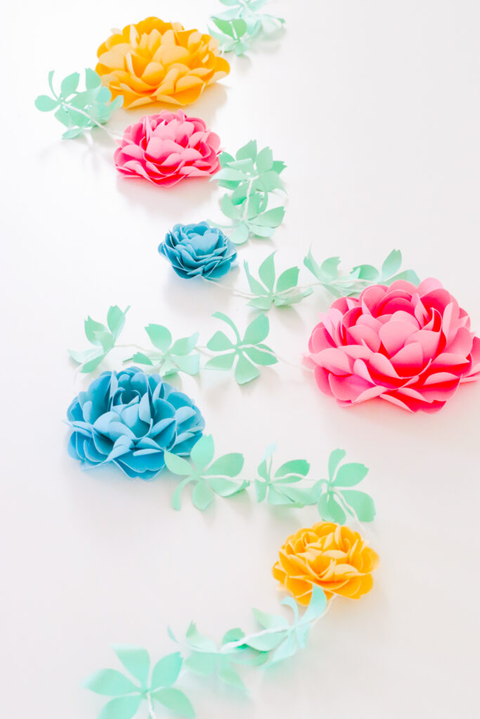 DIY Paper Flower Garland that makes the perfect party or home decor