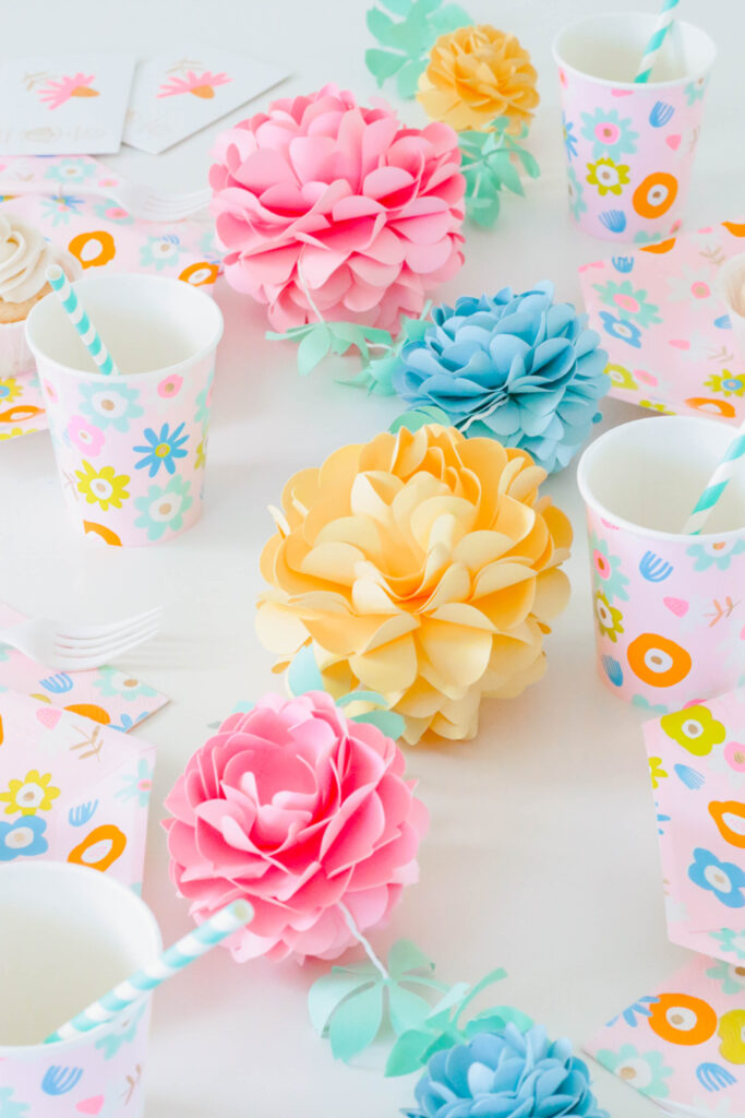 DIY Paper Flower Garland that makes the perfect party or home decor