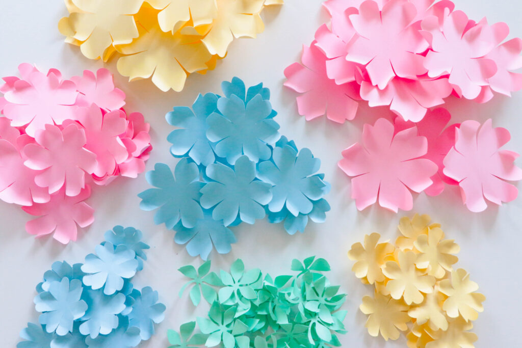 Paper flower on sale garland template