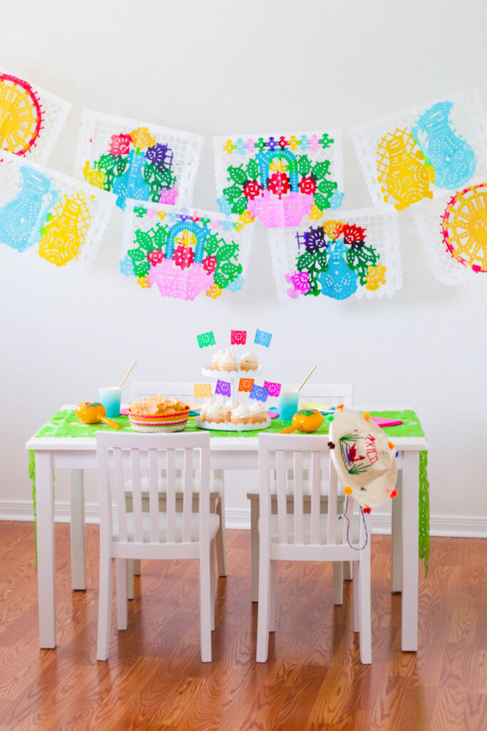 DIY Cinco De Mayo Fiesta Banner - Papel Picado - The Crafting Chicks