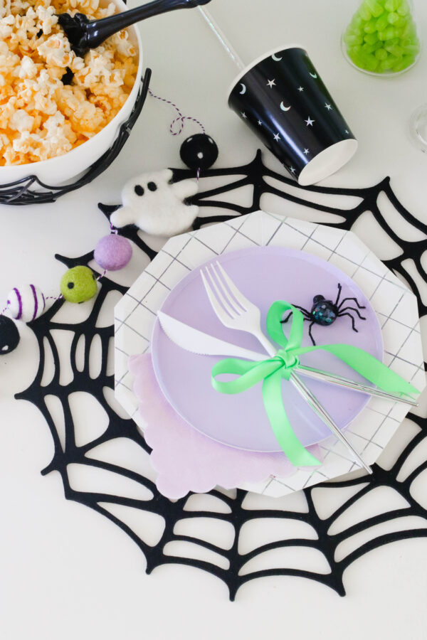 Kids Halloween Party Ideas: Purple People Eater Cupcakes and Spider Craft