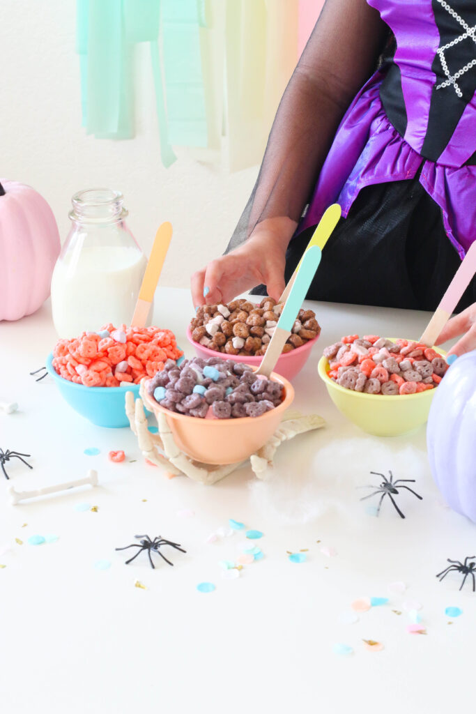 How to Set up a Spooky Halloween Cereal Bar