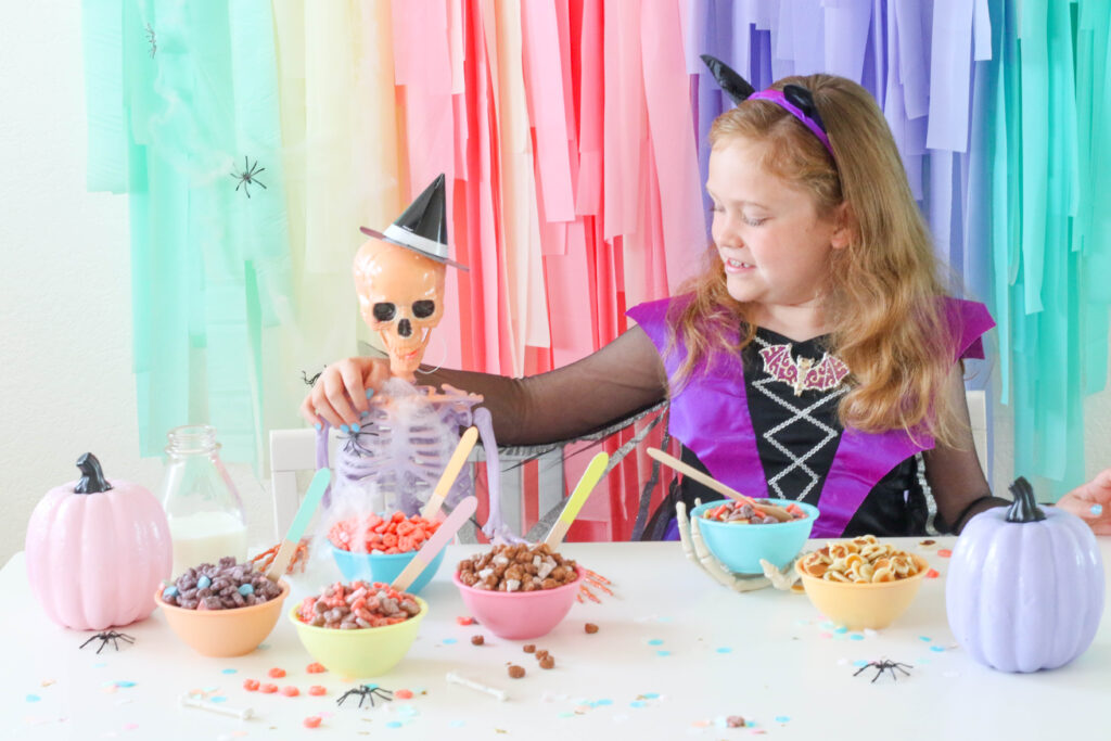 How to Set up a Spooky Halloween Cereal Bar