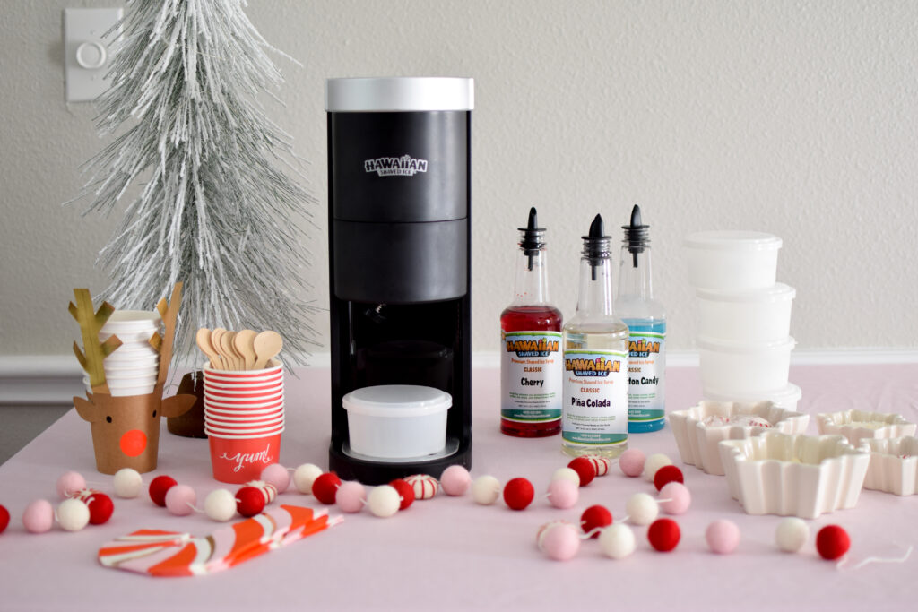 Snowman Shaved Ice Holiday Treats Using Hawaiian Home Pro Shaver Shaved